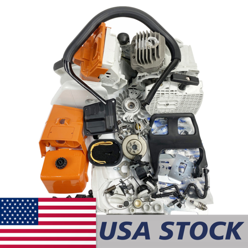 US STOCK - Complete Aftermarket Repair Parts For STIHL MS440 044 Chainsaw Engine Crankcase Gas Fuel Tank Ignition Coil Crankshaft Carburetor Cylinder Piston Recoil Starter Muffler 2-4 Days Delivery Time Fast Shipping For US Customers Only