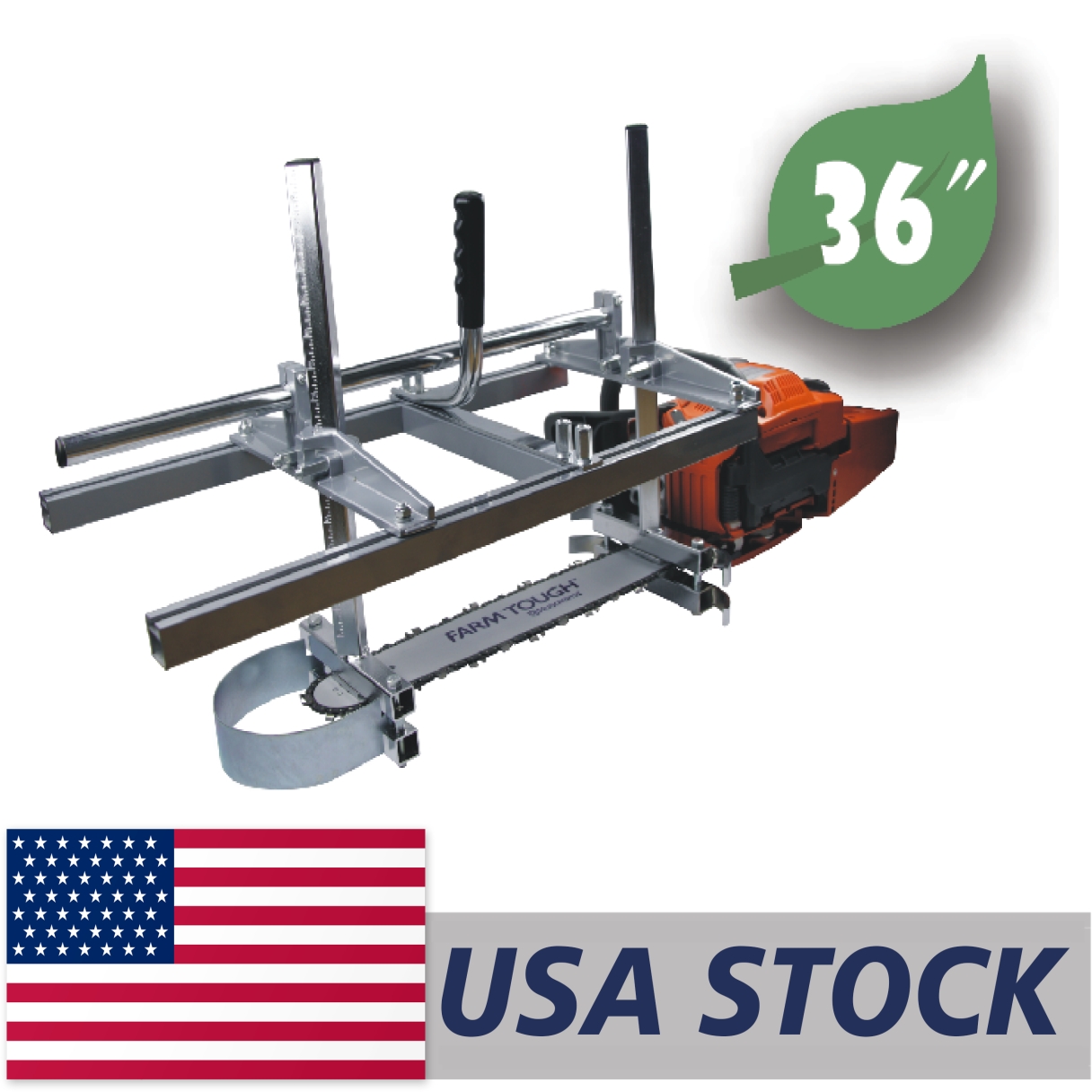New 14"-36" Chainsaw Mill and Milling Rail Combo System Guide Bar Rail Mill US 