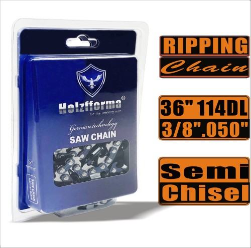 US STOCK - Holzfforma® Ripping Chain Semi Chisel 3/8'' .050'' 36inch 114DL Chainsaw Saw Chain Top Quality German Blades and Links 2-4 Days Delivery Time Fast Shipping For US Customers Only