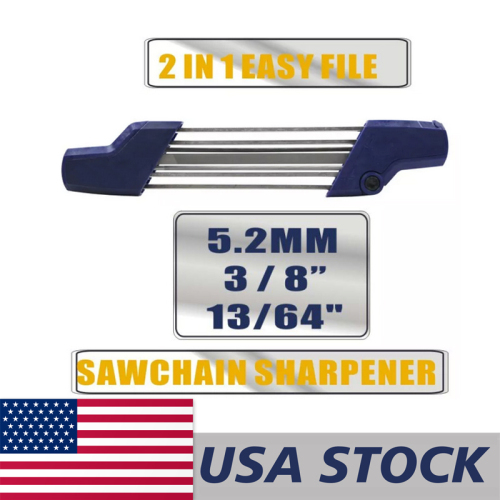 US STOCK - 2 IN 1 Easy File 3/8'' 13/64'' 5.2mm Chainsaw Chain Sharpener 5605 750 4305 1122 640 3201 2-4 Days Delivery Time Fast Shipping For US Customers Only