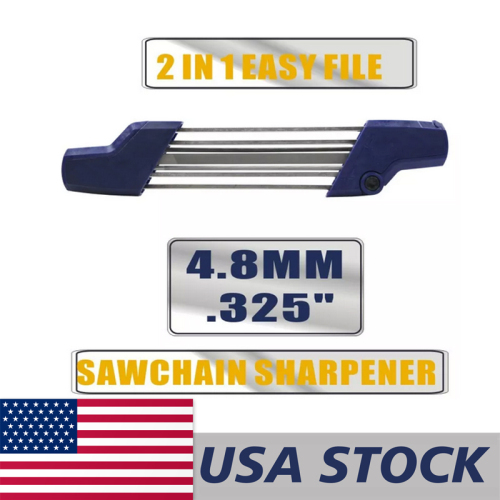 US STOCK - 2 IN 1 Easy File .325'' 3/16'' 4.8mm Chainsaw Chain Sharpener 5605 750 4304 2-4 Days Delivery Time Fast Shipping For US Customers Only