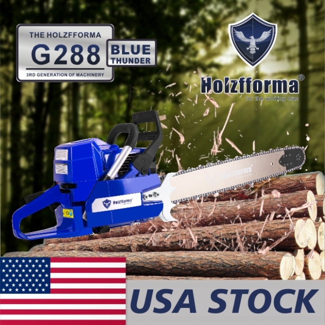 US STOCK - 87cc Holzfforma® Blue Thunder G288 Gasoline Chain Saw Power Head Without Guide Bar and Chain Top Quality By Farmertec All parts are For Husqvarna 288 Chainsaw 2-4 Days Delivery Time Fast Shipping For US Customers Only
