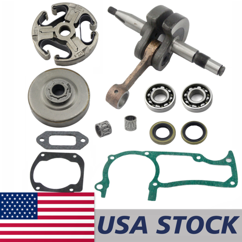 US STOCK - Crankshaft Grooved Ball Bearing Oil Seal Chain Sprocket Clutch Drum Crankcase Cylinder Muffler Gasket Combo For Husqvarna 362 365 372 372XP Chainsaw 2-4 Days Delivery Time Fast Shipping For US Customers Only
