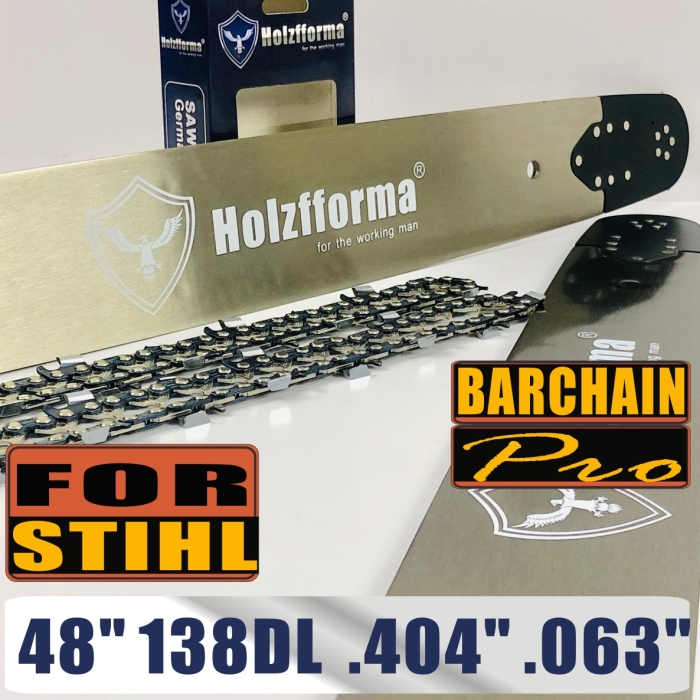 Holzfforma 48inch 404  .063  138DL Guide Bar & Saw Chain For Stihl MS880 088 070 090 084 076 075 051 050 Chainsaw