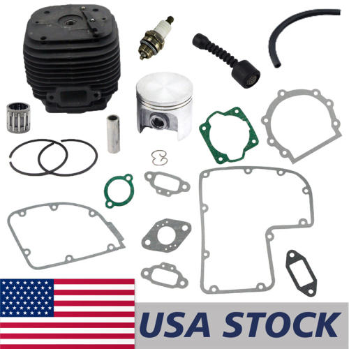 US STOCK - 66mm Cylinder Piston Kit Full Gasket Oil Fuel Line Hose Filter Spark Plug Piston Needle Cage Combo For Stihl 070 090 Chainsaw 2-4 Days Delivery Time Fast Shipping For US Customers Only