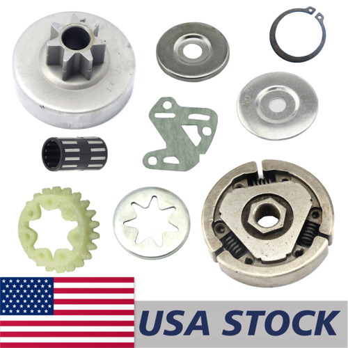 US STOCK - Clutch Drum Chain Sprocket Washer Cover Circlip Oil Pump Drum Needle Cage Spur Gear Combo For Stihl MS380 038 Chainsaw 2-4 Days Delivery Time Fast Shipping For US Customers Only