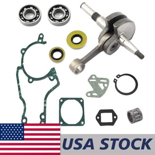 US STOCK - Cranksahft Grooved Ball Bearing Oil Seal Piston Needle Cage Oil Pump Crankcase Cylinder Muffler Gasket Combo For Stihl MS380 038 Chainsaw 2-4 Days Delivery Time Fast Shipping For US Customers Only