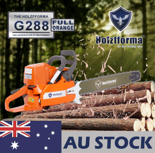 AU STOCK - 87cc Holzfforma® Full Orange G288 Gasoline Chain Saw Power Head Without Guide Bar and Chain Top Quality By Farmertec All parts are For Husqvarna 288 Chainsaw 2-4 Days Delivery Time Fast Shipping For AU Customers Only