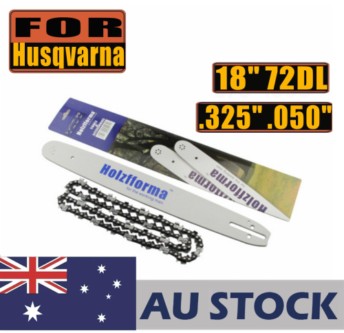 AU STOCK only to AU ADDRESS -  Holzfforma® 18Inch Guide Bar &Saw Chain Combo .325  .050 72DL For Husqvarna 36 41 50 51 55 336 340 345 350 351 353 346xp 435 440 445 450 455 460 Poulan 2-4 Days Delivery Time Fast Shipping For AU Customers Only