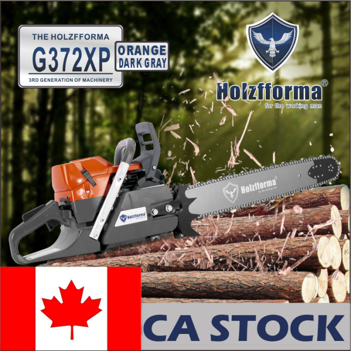 CA STOCK - 71cc Holzfforma® Orange Dark Gray G372XP Gasoline Chain Saw Power Head 50mm Bore Without Guide Bar and Chain Top Quality By Farmertec All Parts Are For Husqvarna 372XP Chainsaw 2-4 Days Delivery Time Fast Shipping For CA Customers Only