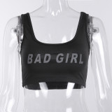 Reflective Bad Girl Tank Crop Top 93043