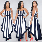 Colorful Striped Long Dresses For Women 080