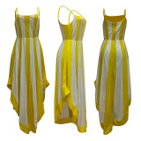 Colorful Striped Long Dresses For Women 080