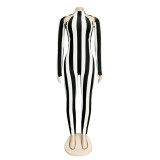 One Piece Striped Jumpsuit For Women 3370