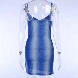 Women Gradient Blue Dress 20006P