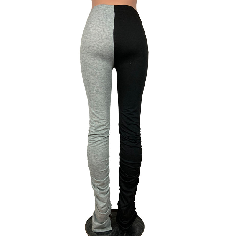 color block sweatpants black and white