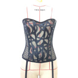 Women Corset Top and Panty Lingerie Set with Stockings