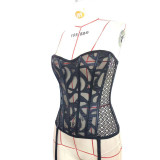 Women Corset Top and Panty Lingerie Set with Stockings