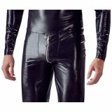 Erotic Leather Men Tights Fullbody Jumpsuit N802
