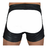 Leather Boxer Open Hip Male Gay Panties TCJ927