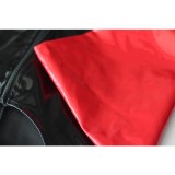 Short Sleeve PVC Zipper Open Crotch Catsuit TSXL0069