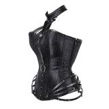 Gothic Tube Top Neck-hanging with 11 Steel Ribs and Side Zippers Corset