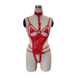 Leather Harness Bodysuit Erotic Lingerie Catsuit TXX6834