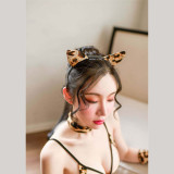 SM Sexy Girl Leopard Cat Uniform Lingerie with Stocking TYTX370-2