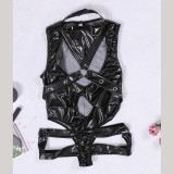Leather Hollow Out Sexy Bodysuit Lingerie TYG103