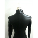 Open Bra And Crotchless Faux Leather Catsuit 631