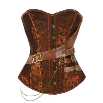 Brown Corset With Chain S-6XL (TW7545-1)