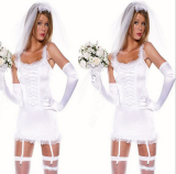 Fancy Dress Halloween Bride Cosplay Costume (TLQZBR001)