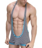 Men Striped Wrestling Suit TFR15008-1