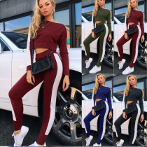4-Colors Women Top and Pants Tracksuit (TXCL9438)
