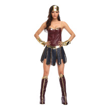 M-XL Women Warrior Halloween Gladiator Costume (TCLP1915)