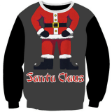 S-XXL Black Santa Clause Christmas Sweatshirt (TXCL0089-2)