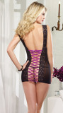 Lace-up Back Sheer Chemise TFQQ0726