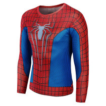 Spider Print Quick-dry Long Sleeve Sports Men Shirt TJELA014