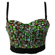 Beaded Push Up Women's Bustier Corset Party Cropped Top (TA723)