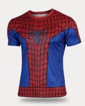 Short Sleeve Quick-dry Spider Print Men Shirt TJEL0002