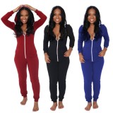 3 Color Fashion Lady Long Sleeves Jumpsuit (TBLSN66129)