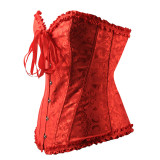 Hot Sale Red Overbust Corset TW819-3