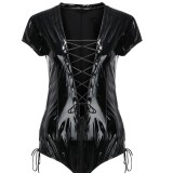 Leather Night Wear Erotic Lingerie Bodysuit TYHZM2107