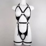 PU Leather Bondage Adjustable Body Harness without Clothing TMF053