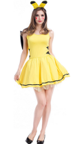 M-XL Sweet Pikachu Cosplay Girl Costume (TLQZ1087)