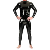 Men Latex Mirror Shiny Leather All-inclusive Jumpsuit TXX68199