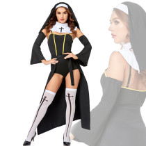 5PCS Halloween Nun Costume for Women TMRP3116
