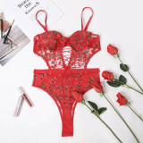 Lace Hollow Out High Cut Teddy Lingerie TMDN16973