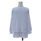 White Tassels Crochet Beach Dress