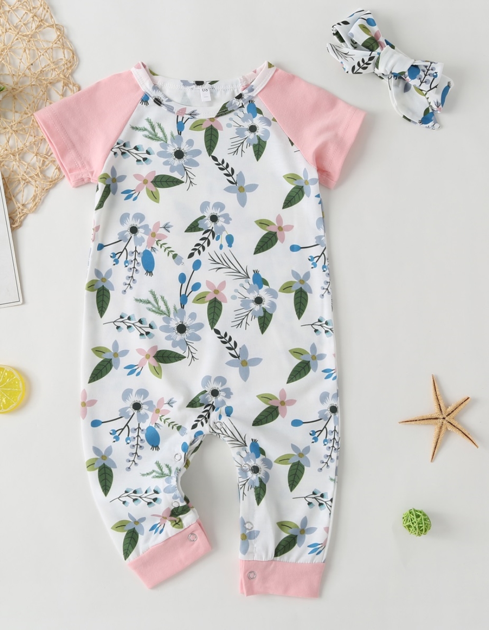 floral jumpsuit baby girl